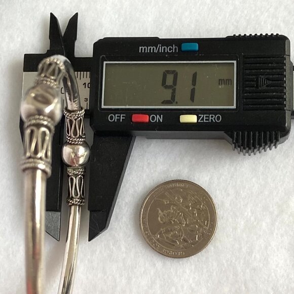 Suarti Sterling Silver 925 BA Indonesia Bali Beaded Round Bangle Bracelet 7.75" - Picture 14 of 16